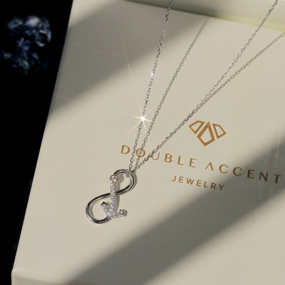 Endless Anchor Necklace | Sterling Silver Anchor + Infinity CZ Pendant - Picture 3 of 6